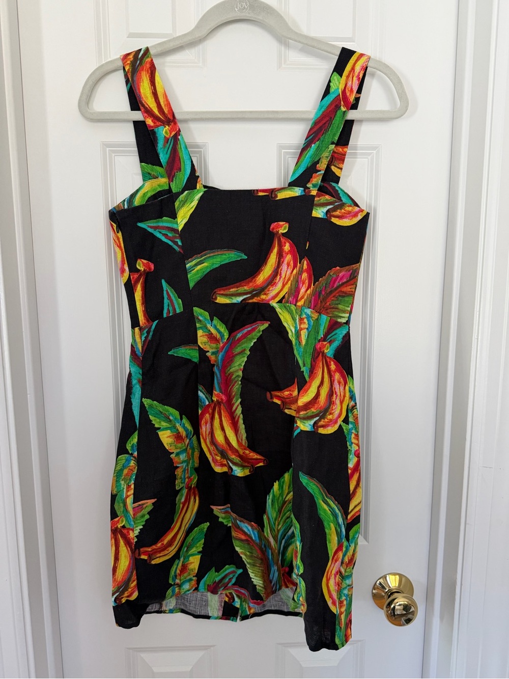 FARM Rio Banana Print Linen Blend Mini Dress XS - Picture 3 of 4